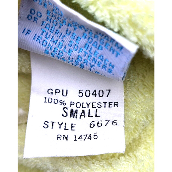 Vintage 80s Royal Heir Yellow Infant Sleeper Turtle Polyester Snap Closure Sm YK - Picture 7 of 8